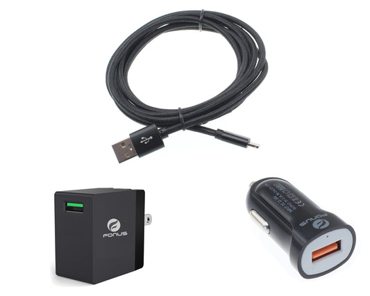 Fast Home Car Charger,  Adapter Power Travel 6ft Long MFi USB Cable  - NWM33 1092-1