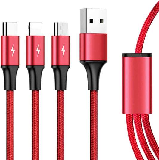 3-in-1 USB Cable, Sync USB-C Power Cord Charging Wire - NWG72