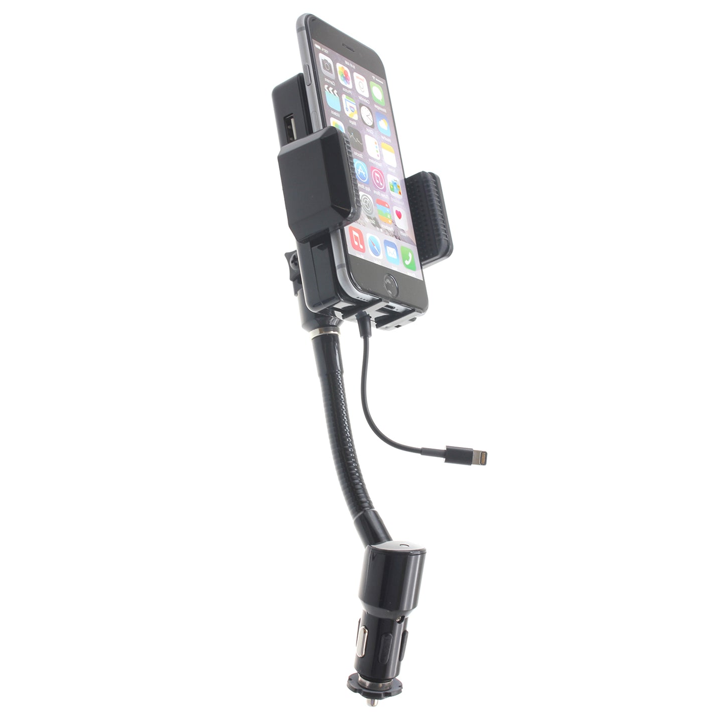 Car Mount, DC Socket Swivel USB Port Charger Holder FM Transmitter - NWJ47