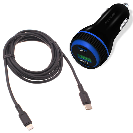 Quick Car Charger, Adapter Power USB-C Port PD Cable 43W - NWE19