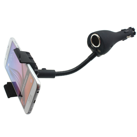 Car Mount, Cradle USB 2-Port DC Socket Holder Charger - NWB01