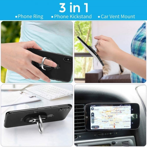Finger Ring Holder, Swivel Kickstand 3-in-1 Car Air Vent Mount Stand - NWE51