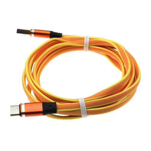 6ft USB Cable, Wire Power Charger Cord Type-C Orange - NWL99