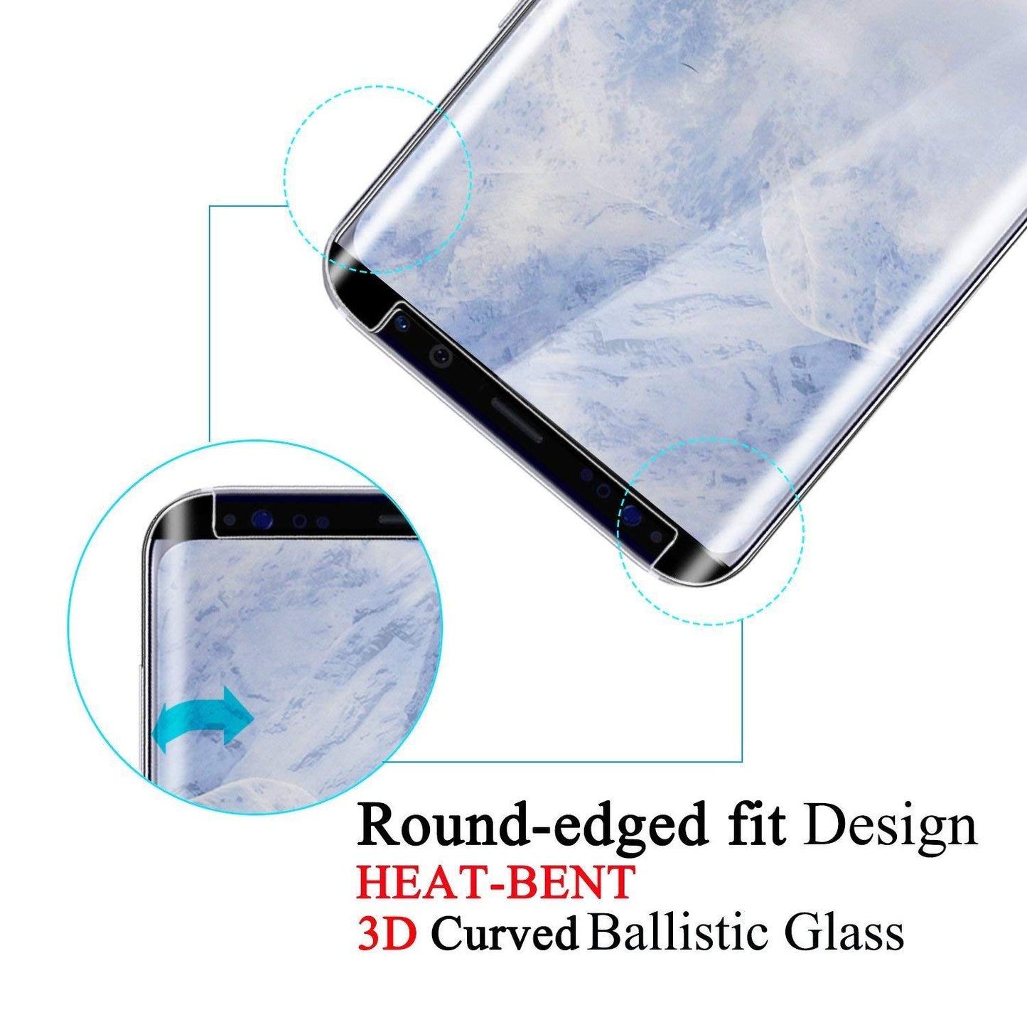 Screen Protector, Curved Edge 3D Matte Tempered Glass Anti-Glare - NWR66