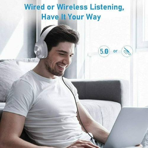 Wireless Headphones, Earphones Hands-free w Mic Headset Foldable - NWCM4