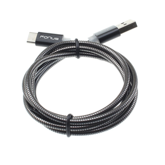 Metal USB Cable, Wire Power Charger Cord Type-C 3ft - NWE82