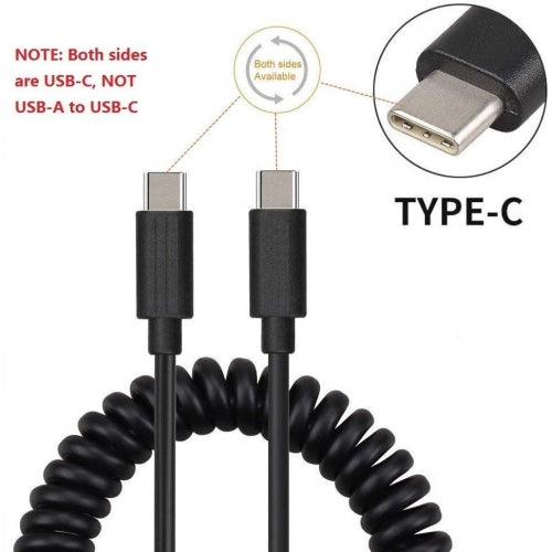 Coiled Cable, Power Cord Charger Fast USB-C to TYPE-C - NWD26