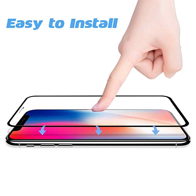 Screen Protector, Bubble Free Full Cover Curved Edge 5D Touch Tempered Glass - NWR47