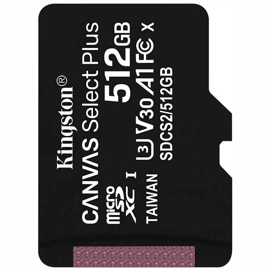 512GB Memory Card, MicroSDXC Class 10 MicroSD High Speed Kingston - NWV37