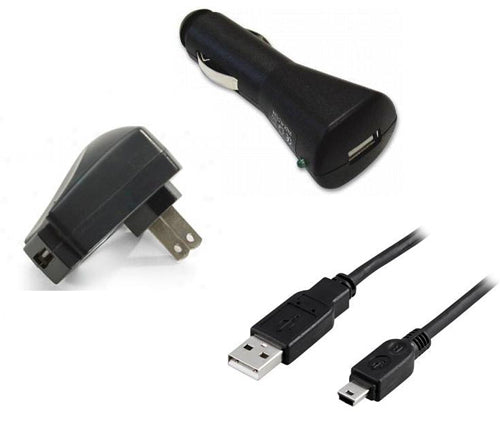 Car Home Charger, Adapter Power Mini-USB Retractable USB Cable - NWB82