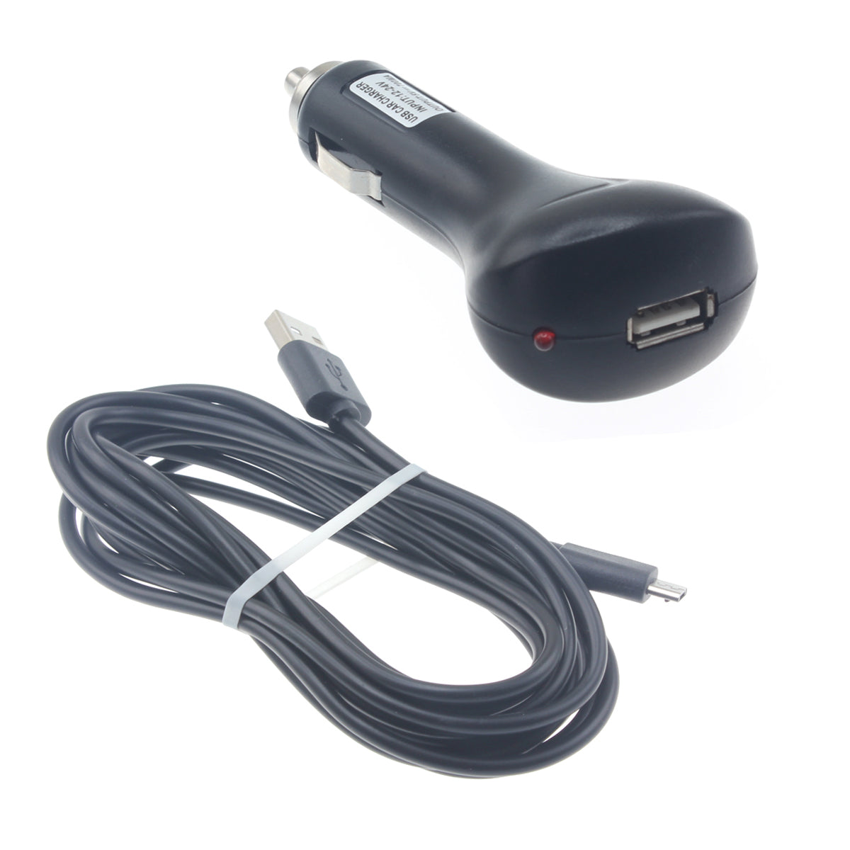 Car Charger, Adapter Power MicroUSB Cable USB - NWT30