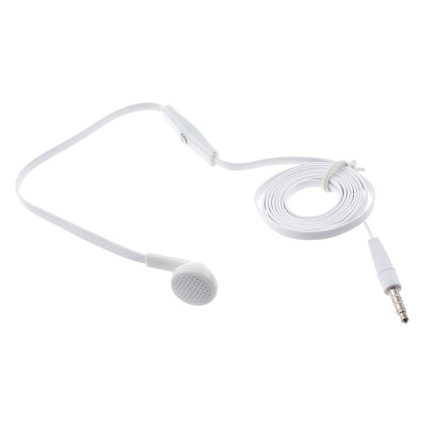 Mono Headset, Flat Headphone 3.5mm Single Earbud Wired Earphone - NWJ87