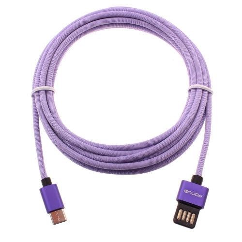 10ft USB-C Cable, Type-C Power Cord Fast Charger Extra Long Purple - NWA93