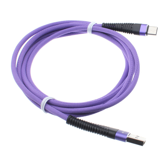 10ft USB Cable, Wire Power Charger Cord Type-C Purple - NWR92