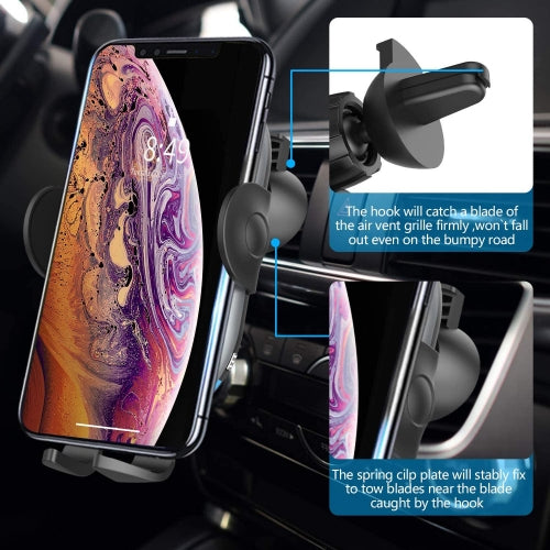 Car Wireless Charger Mount, Dock Auto Sensor Fast Charge Holder Dashboard Air Vent - NWE57