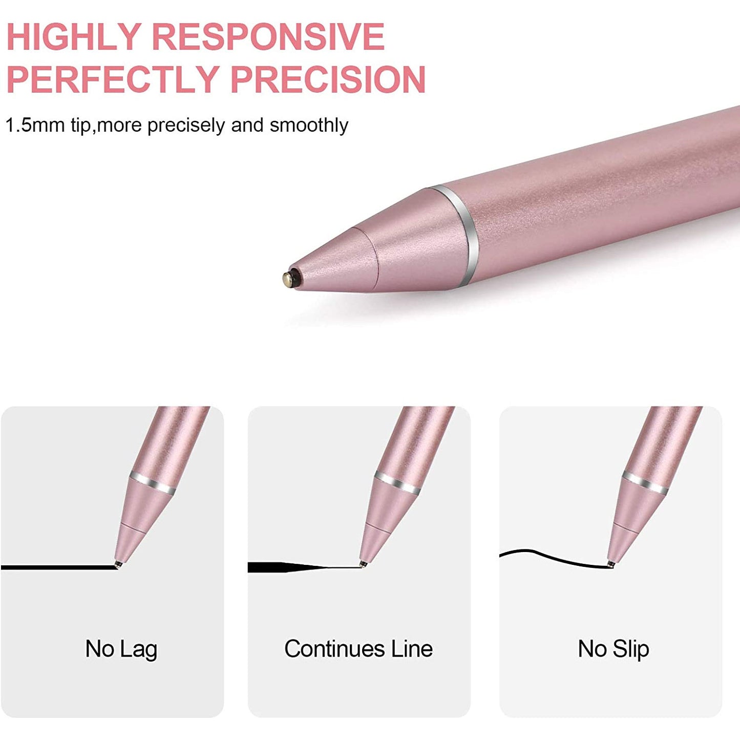 Active Stylus Pen , Palm Rejection Rechargeable Touch Capacitive Digital - NWG78