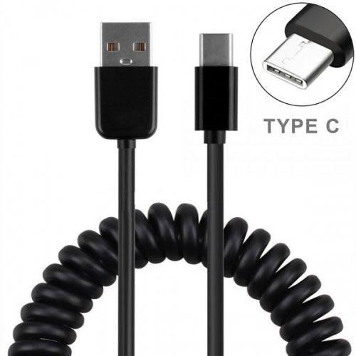 Car Charger, Quick Charge Type-C Coiled Cable 2-Port USB 36W Fast - NWE39