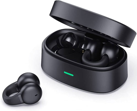 Wireless Ear-Clip TWS Earphones, Hands-free Mic Charging Case True Stereo Bone Conduction Headphones Bluetooth Earbuds - NWZ30