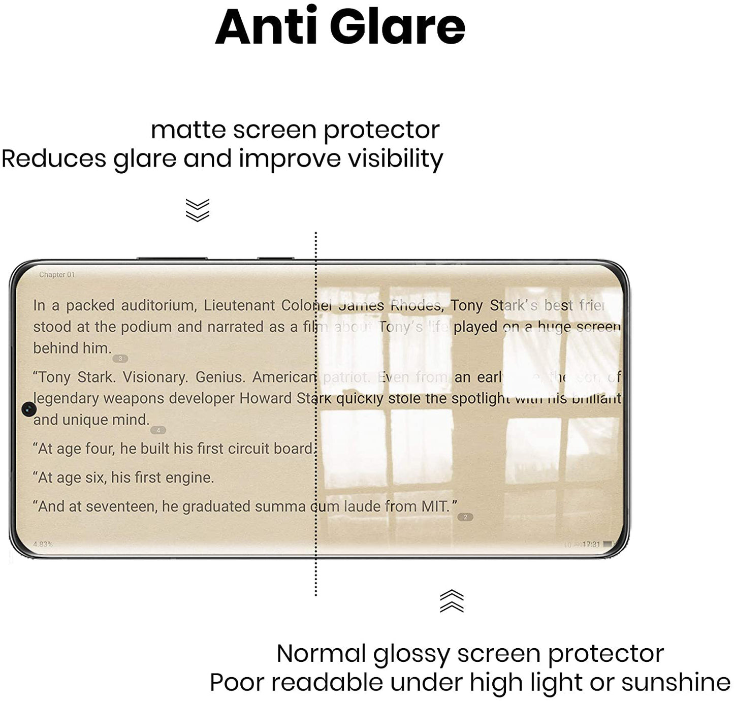 3 Pack Matte Screen Protector, Case Friendly Fingerprint Works Anti-Fingerprint Anti-Glare TPU Film - NW3Z38