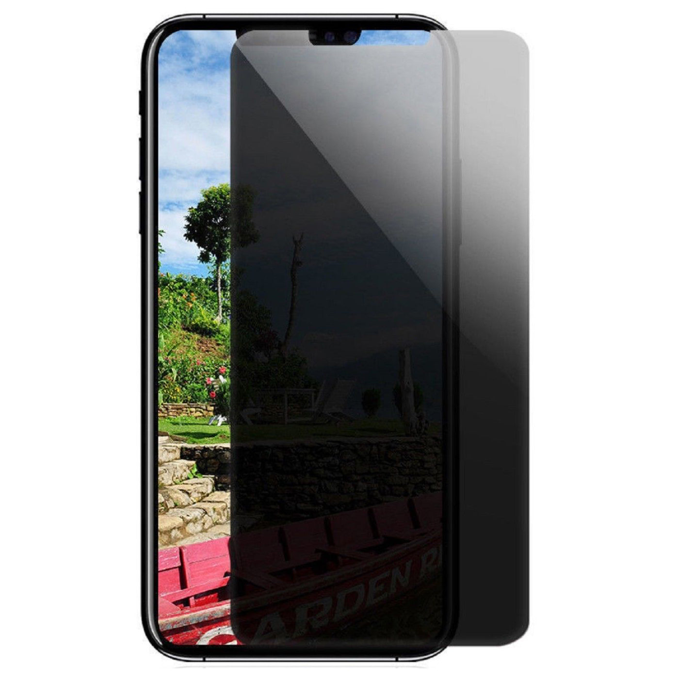 Privacy Screen Protector, 3D Edge Anti-Peep Anti-Spy Curved Tempered Glass - NWR70