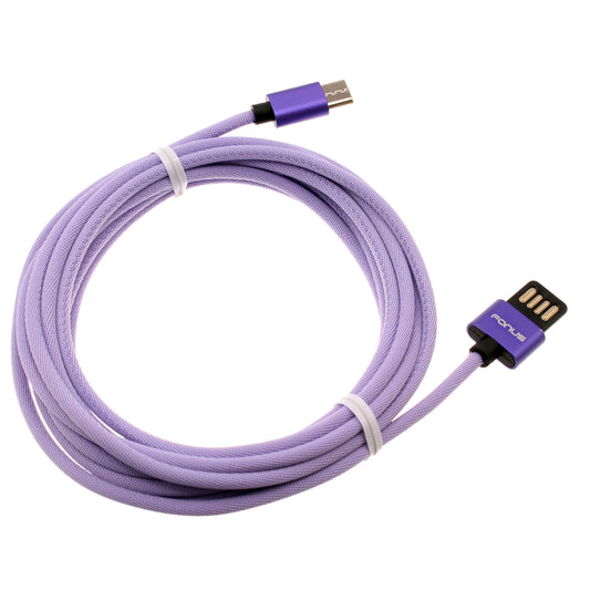 10ft USB-C Cable, Type-C Power Cord Fast Charger Extra Long Purple - NWA93 1551-1