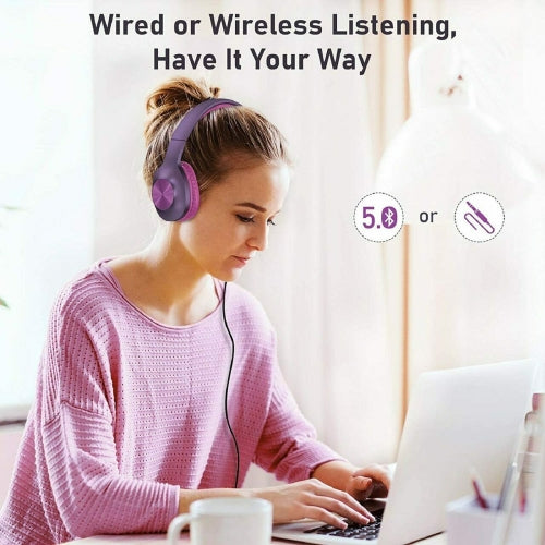 Wireless Headphones, Earphones Hands-free w Mic Headset Foldable - NWCM3