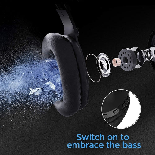 Wireless Headphones, Earphones Hands-free w Mic Headset Foldable - NWL82