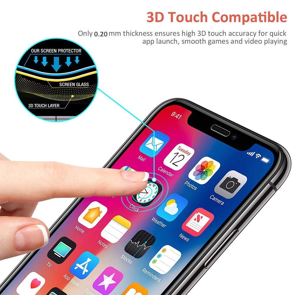 3 Pack Screen Protector, Curved Edge 3D Matte Tempered Glass Anti-Glare - NW3R63