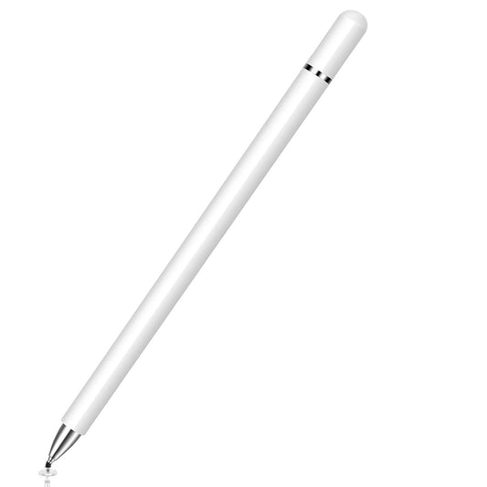 Stylus, White Lightweight Aluminum Fiber Tip Touch Screen Pen - NWZ74