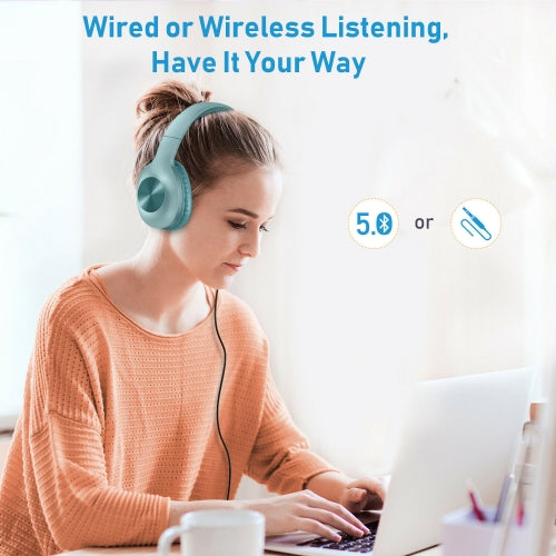 Wireless Headphones, Earphones Hands-free w Mic Headset Foldable - NWCM2