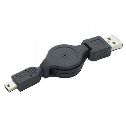 USB Cable, Cord Power Charger Mini-USB Retractable - NWS42