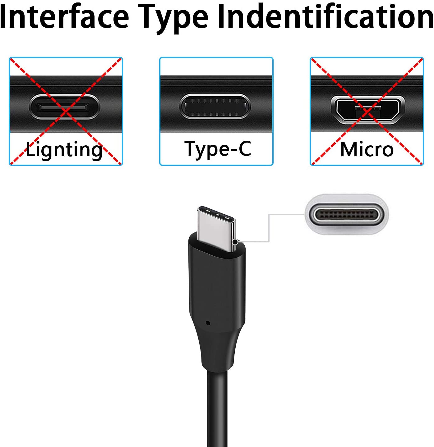 6ft USB-C Cable, USB Wire Power Charger Cord Type-C - NWD93