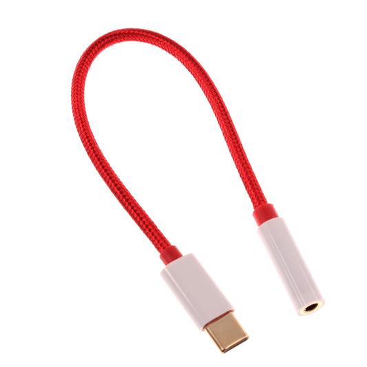 TYPE-C Headphone Adapter , Headset Adapter Mic Support Audio Adaptor 3.5mm Female to USB-C Male Earphone Jack Converter - NWS86 1866-1