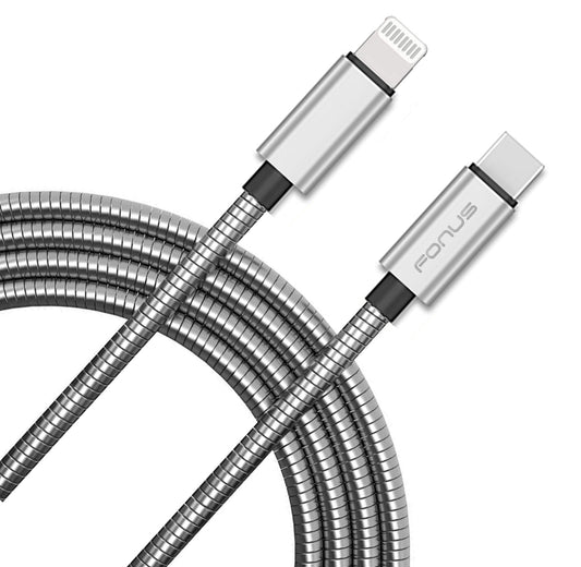 PD Metal USB-C Cable, Power Fast Charger Type-C to iPhone Long 6ft - NWE34