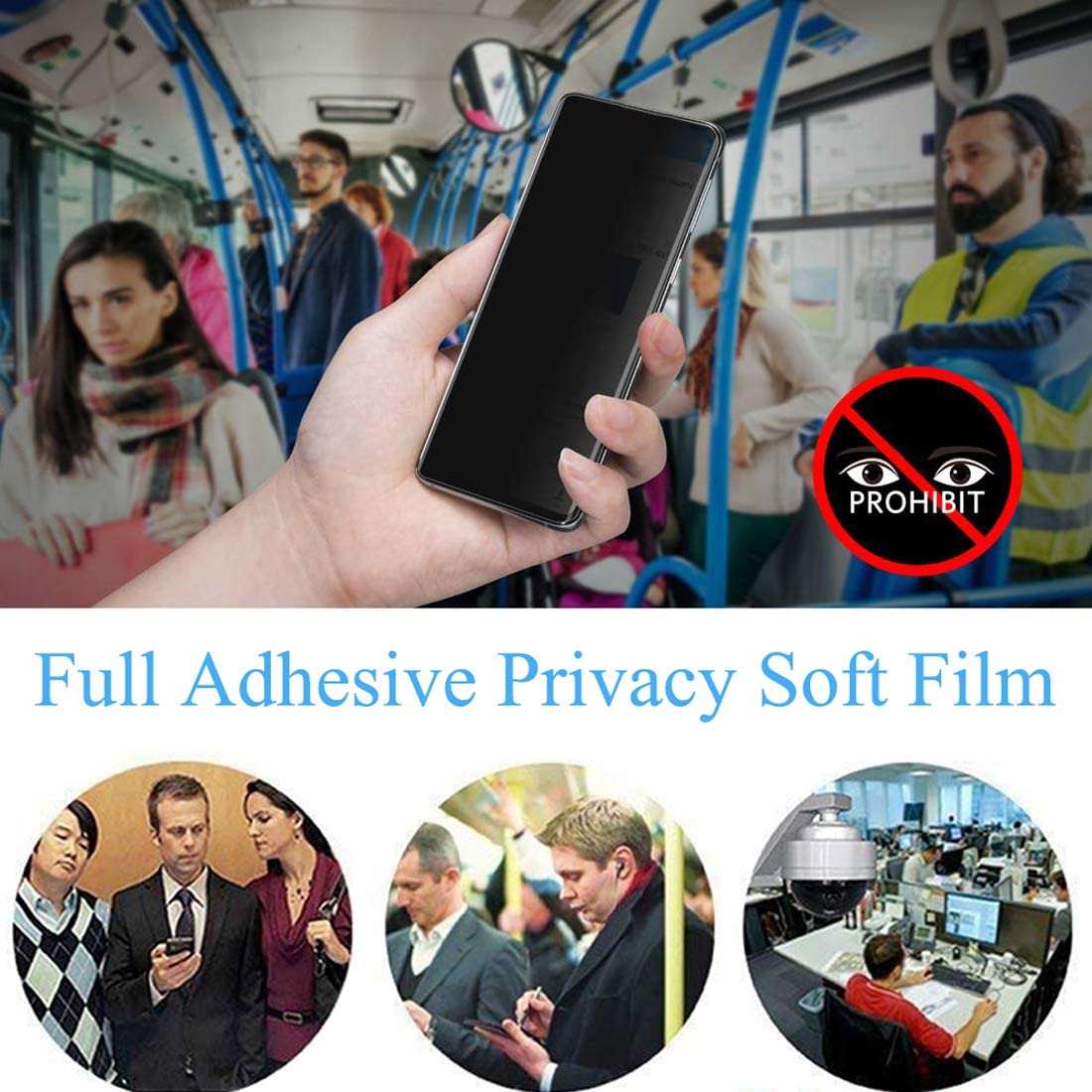 Privacy Screen Protector, Case Friendly Anti-Spy Anti-Peep TPU Film - NWZ21