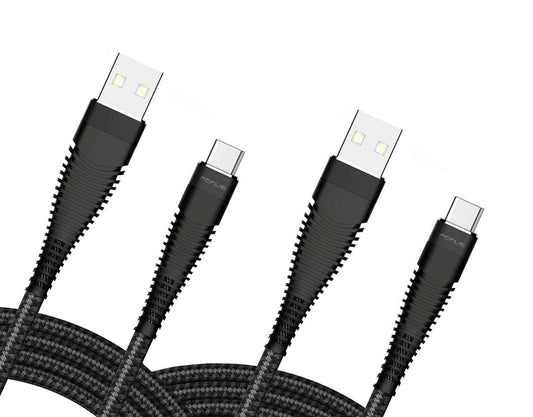 6ft and 10ft Long USB-C Cables, Braided Data Sync Power Wire TYPE-C Cord Fast Charge - NWY75