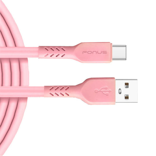 10ft Long USB-C Cable,  Fast Charge Type-C Power Wire Charger Cord Pink  - NWJ16 1574-1