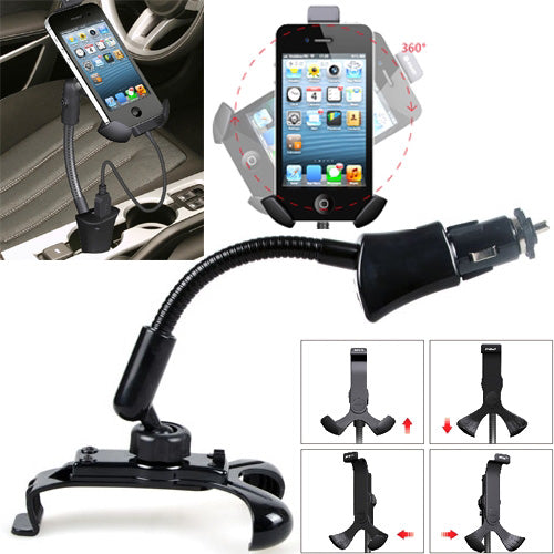 Car Mount, Cradle USB Port DC Socket Holder Charger - NWC98