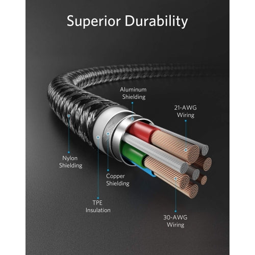PD USB Cable, Cord Power Charger USB-C to iPhone 10ft - NWB36