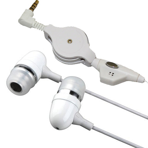 Retractable Earphones, 3.5mm Headset Handsfree Mic Headphones Wired - NWD57