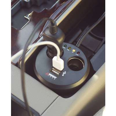 Car Charger, DC Socket Adapter Power 2-Port Cup Holder - NWA63