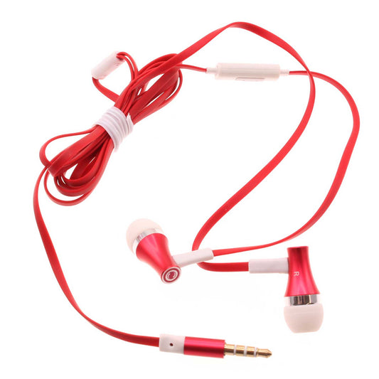 Wired Earphones, Metal Earbuds Headset Handsfree Mic Headphones Hi-Fi Sound - NWD27