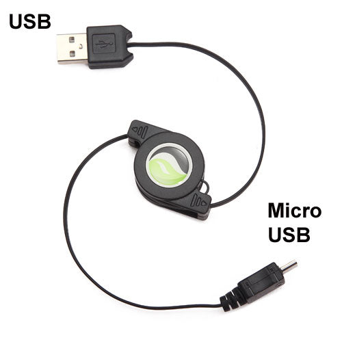 Car Home Charger, Adapter Power MicroUSB Retractable USB Cable - NWB84