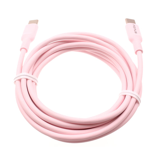 Pink 6ft Long Cable, Wire Power Cord PD Fast Charger USB-C to Type-C - NWB43