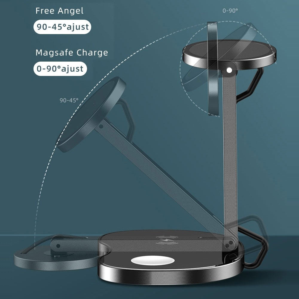 3-in-1 Magnetic Wireless Charger, Charging Pad Stand Foldable 15W Fast charge - NWY81