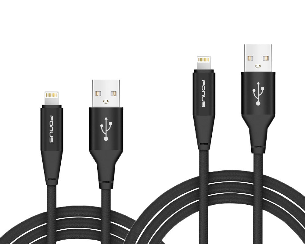 6ft and 10ft Long USB Cables, Braided Data Sync Wire Power Cord Fast Charge - NWY59